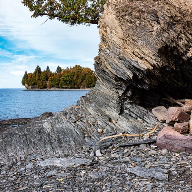 Iberville Shale shoreline of Lake Champlain