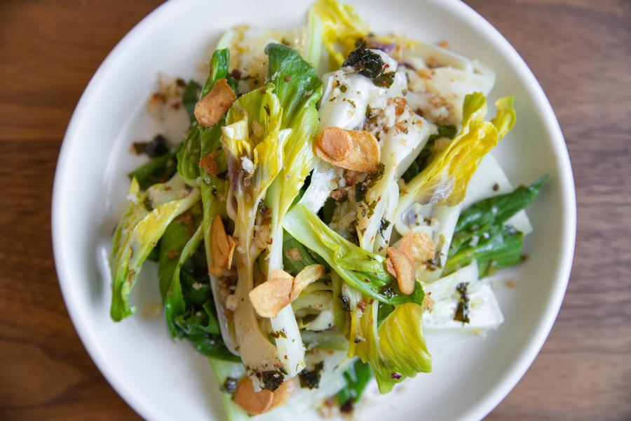 bird's eye view of a salad