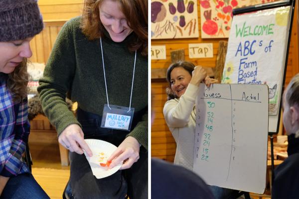 Educators participate in Tomato Planet activity at Shelburne Farms