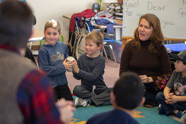  First and second graders learn about the life cycle of a dairy cow and make butter to explore the Big Idea of âcycles.â