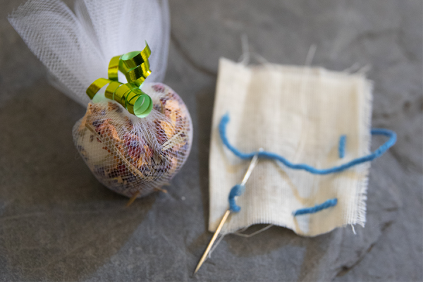 Two sachet designs for dried herbs.